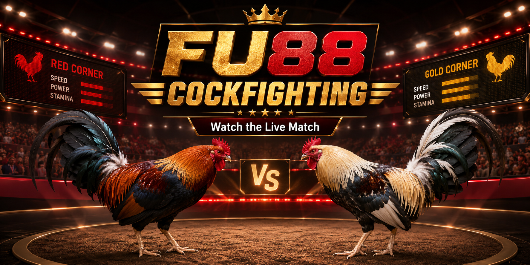 Explore FU88 Cockfighting with scheduled live matches, clear betting markets and fast-paced events from different providers.
