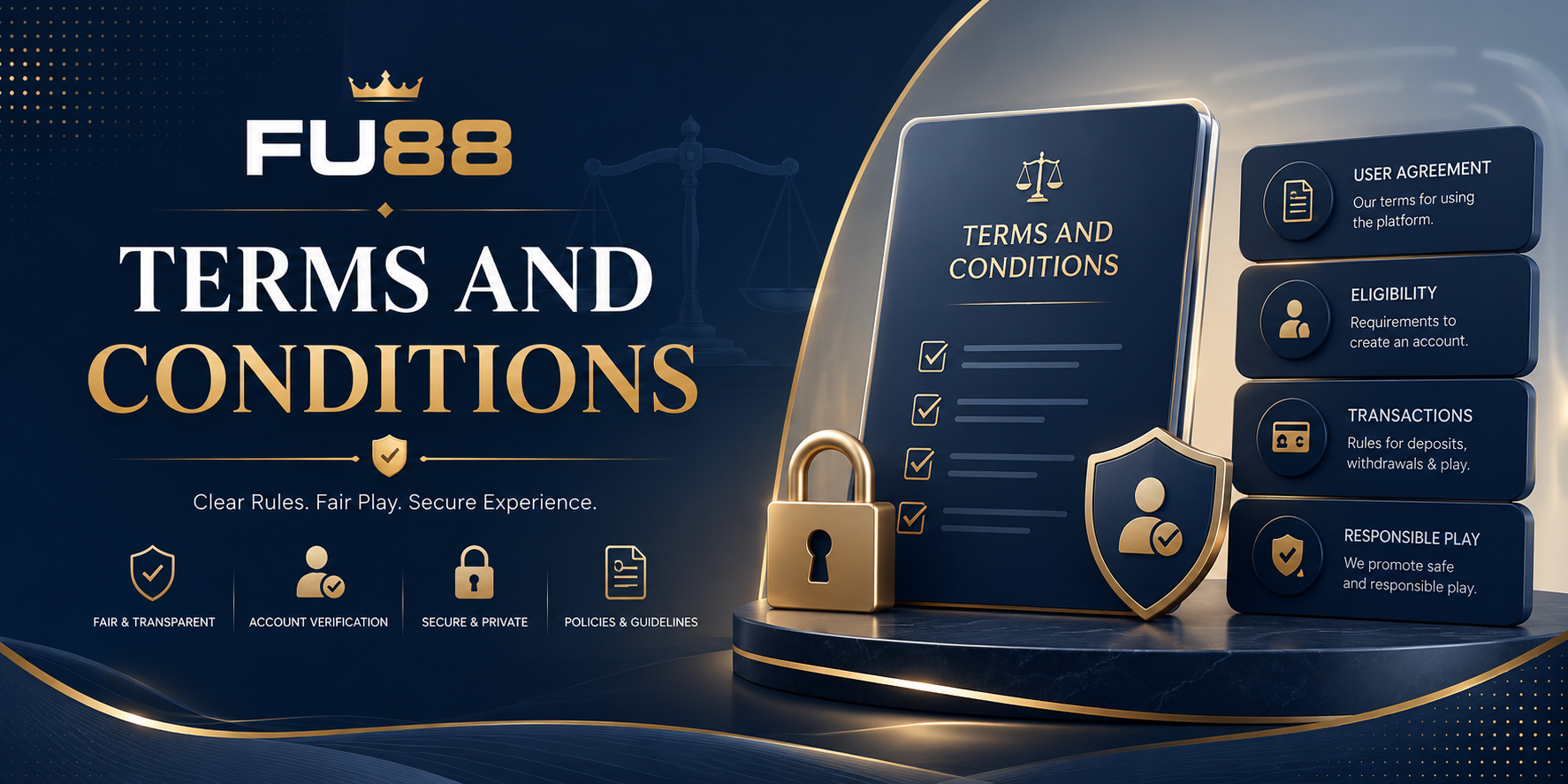 Review FU88 Terms and Conditions to understand user responsibilities, eligibility requirements, transaction policies and account protection measures.